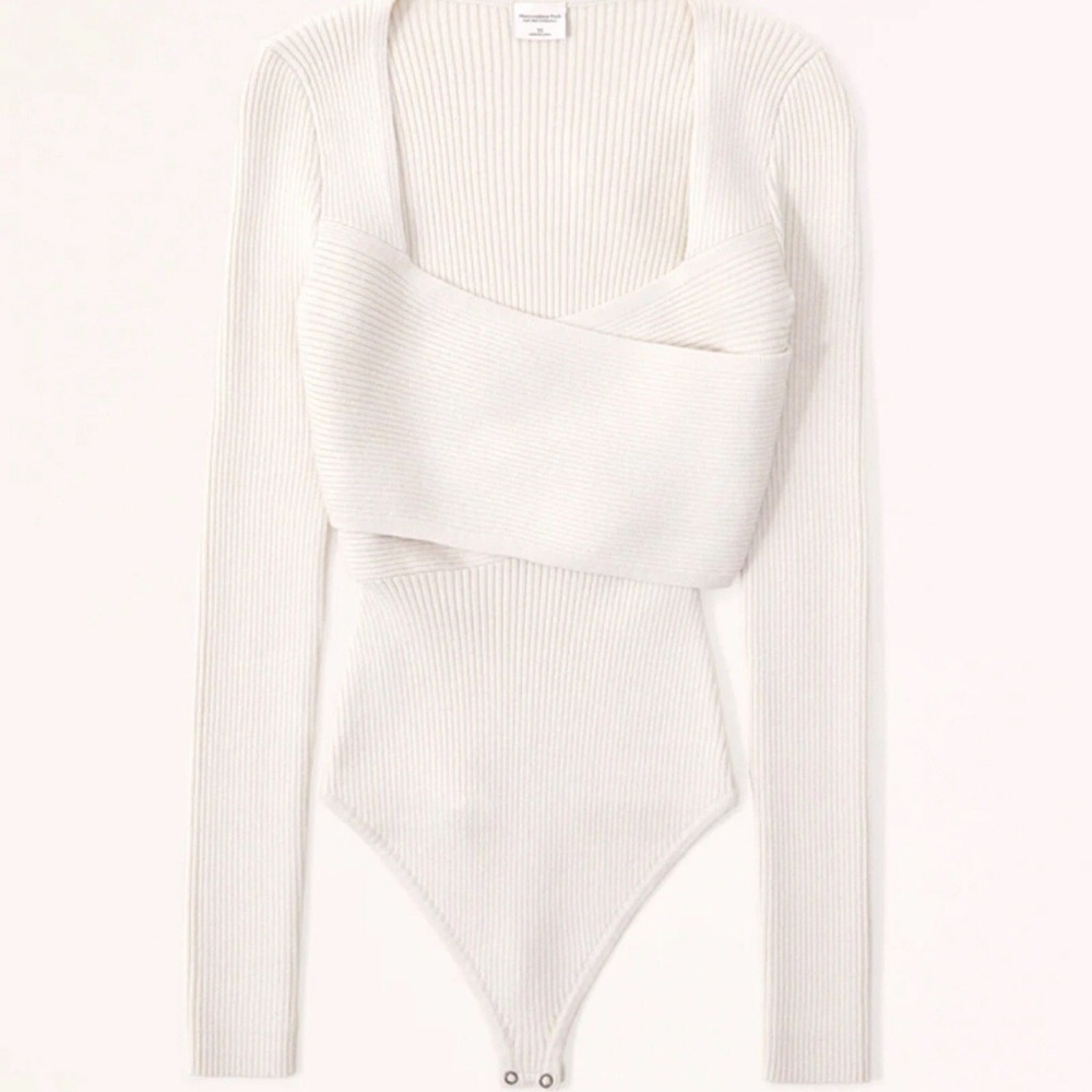 Abercrombie LuxeLoft Wrap Sweater Long Sleeve Bodysuit